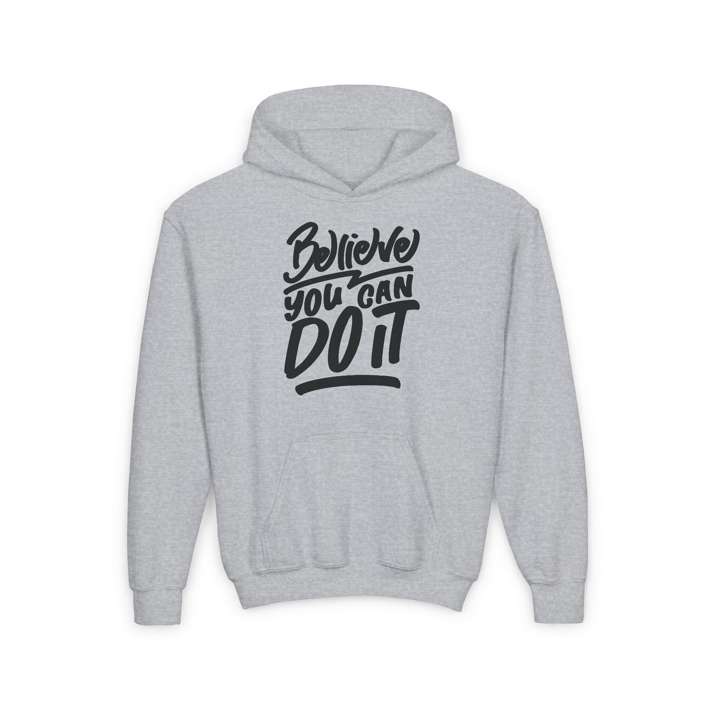 Believe You Can Do It Youth Heavy Blend Hooded Sweatshirt