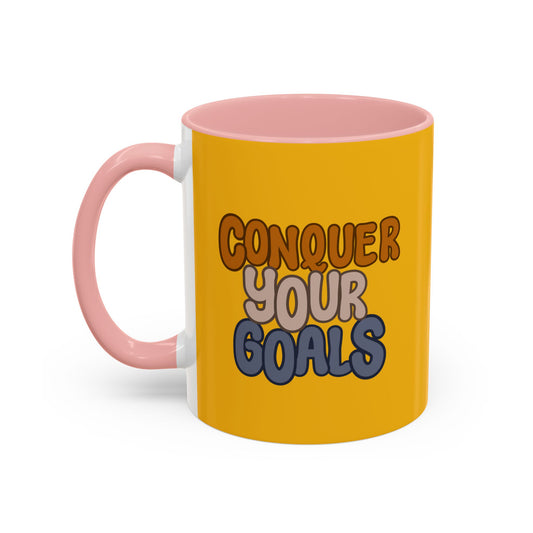 Conquer Your Goals Accent Coffee Mug (11, 15oz)