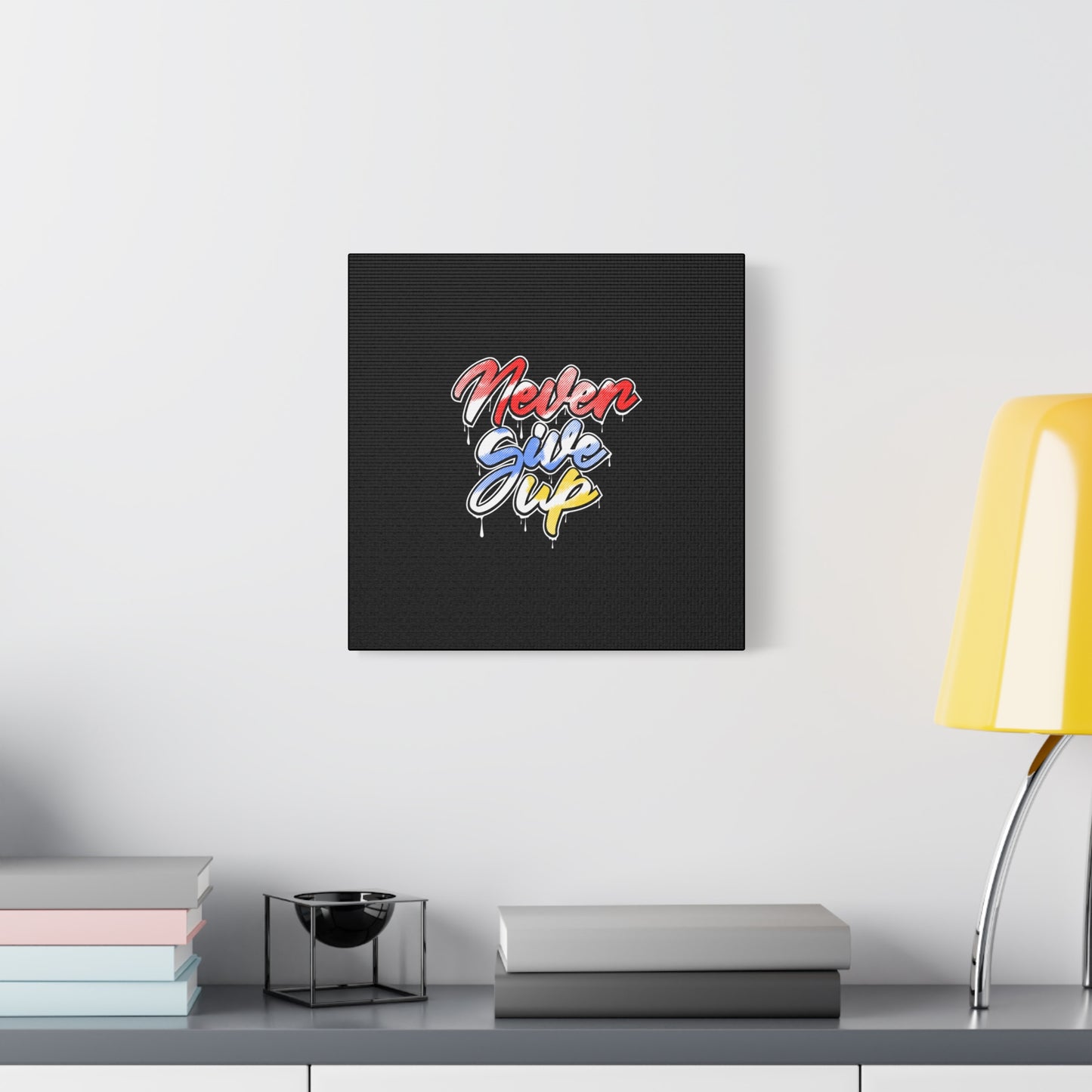 Never Give Up Matte Canvas, Stretched, 1.25"