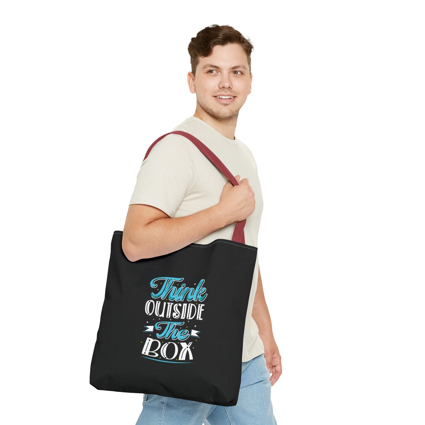 Think Outside The Box Tote Bag (AOP)