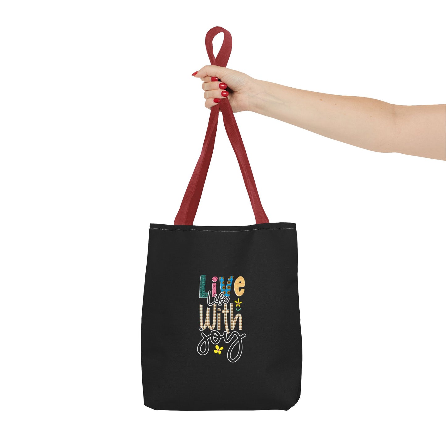 Live Life With Joy Tote Bag (AOP)