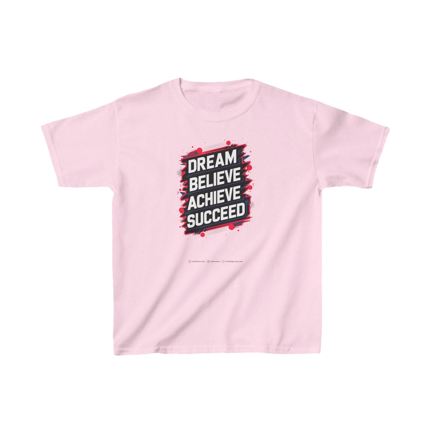 Dream Velieve Achieve Succeed Kids Heavy Cotton™ Tee