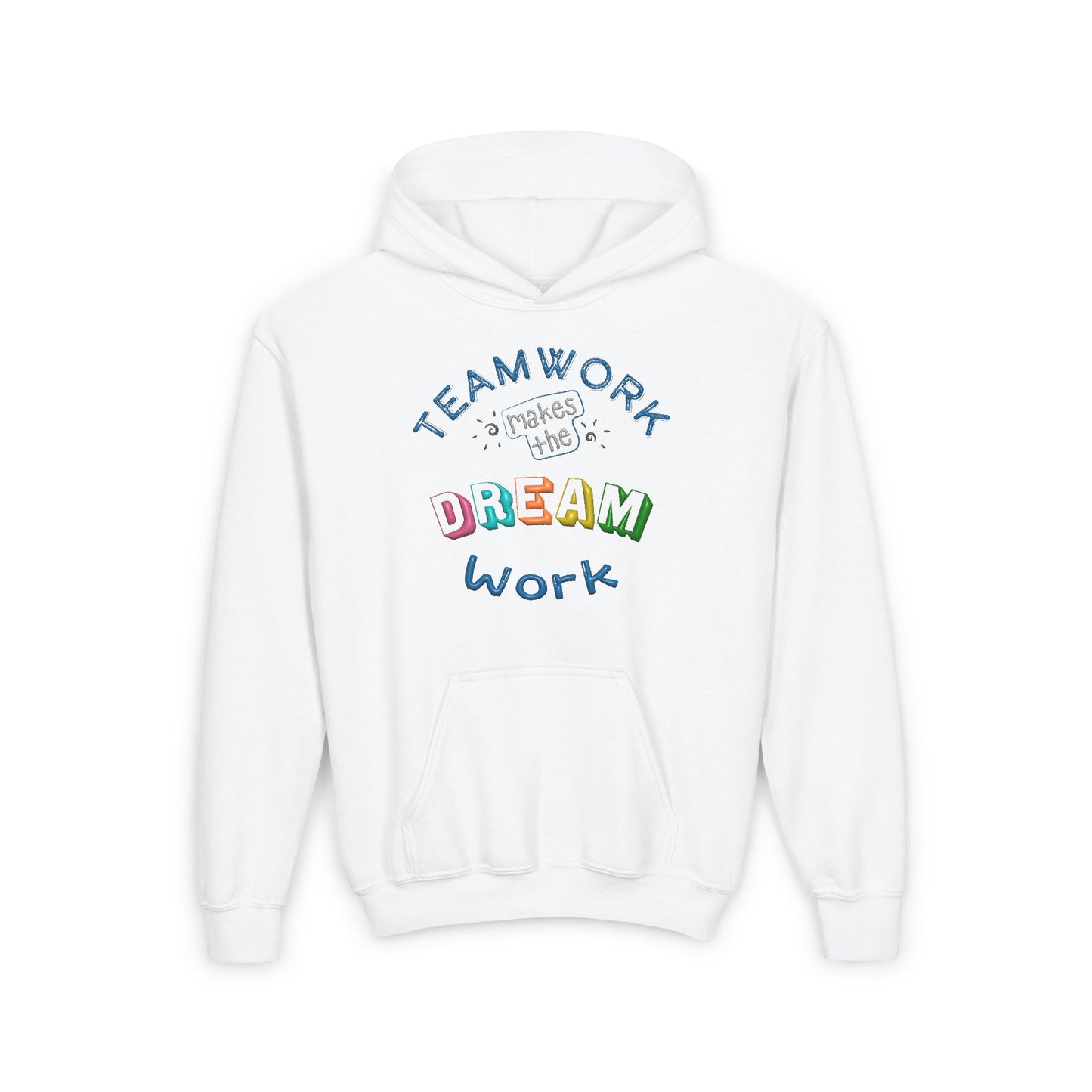Team Work Makes The Dream Work Youth Heavy Blend Hooded Sweatshirt