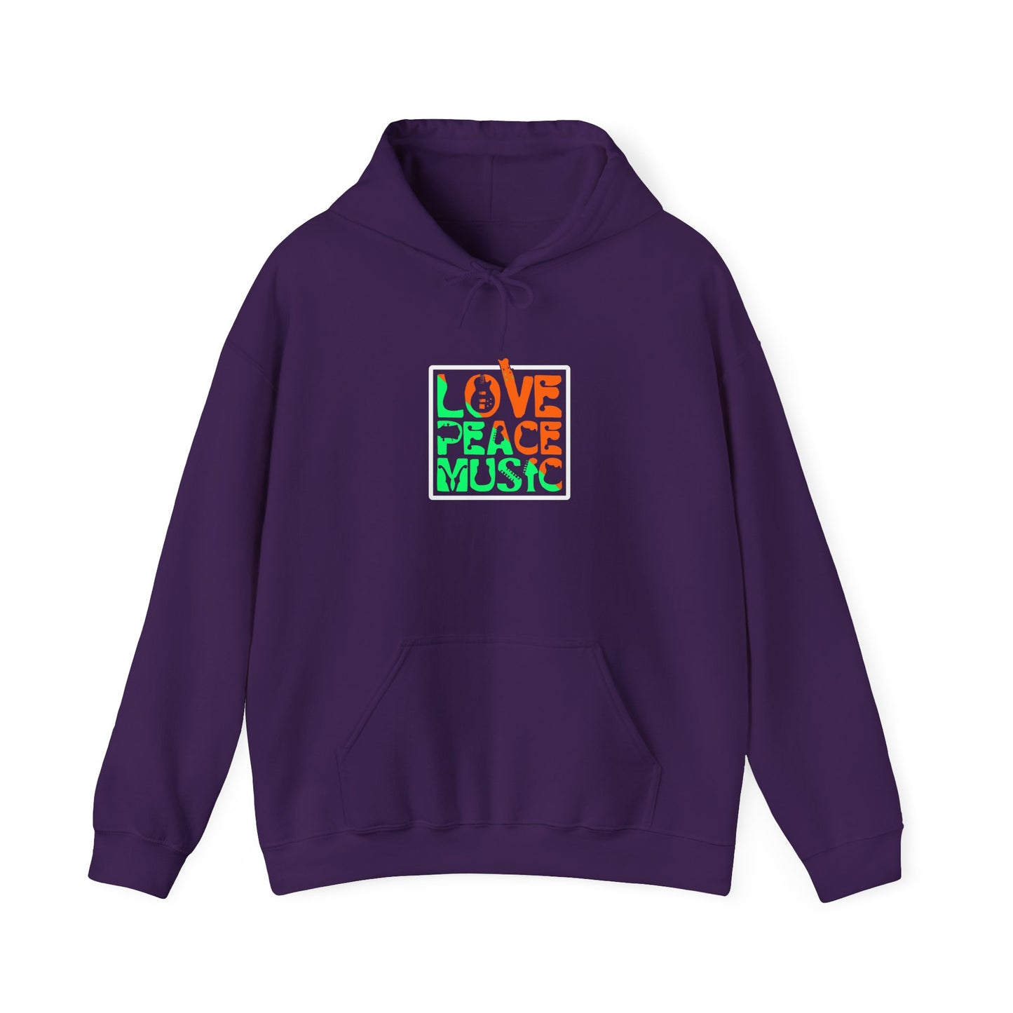 Love Peace Music Unisex Heavy Blend™ Hooded Sweatshirt