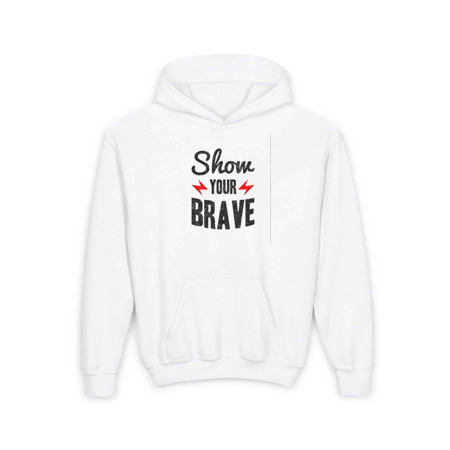Show Your Brave Youth Heavy Blend Hooded Sweatshirt