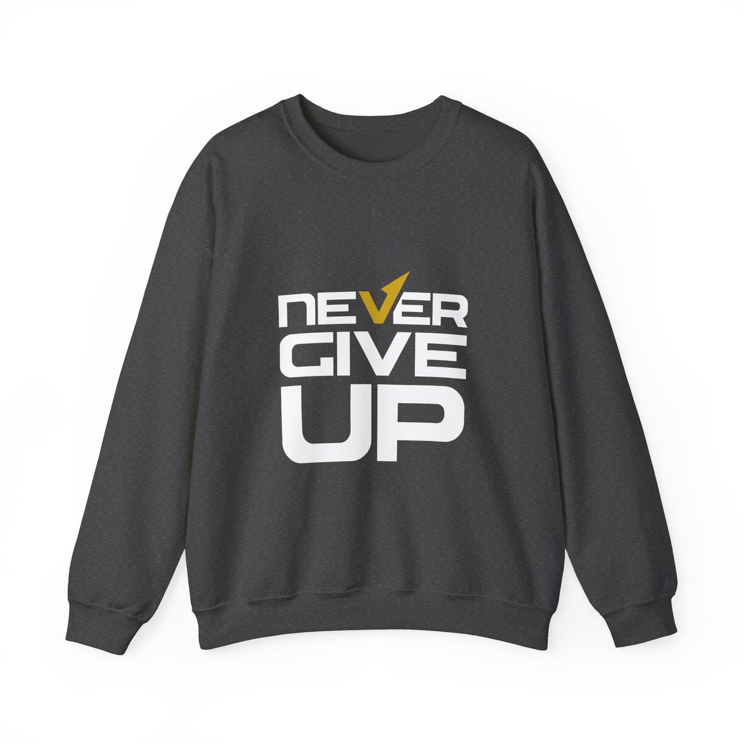 Never Give Up Unisex Heavy Blend™ Crewneck Sweatshirt