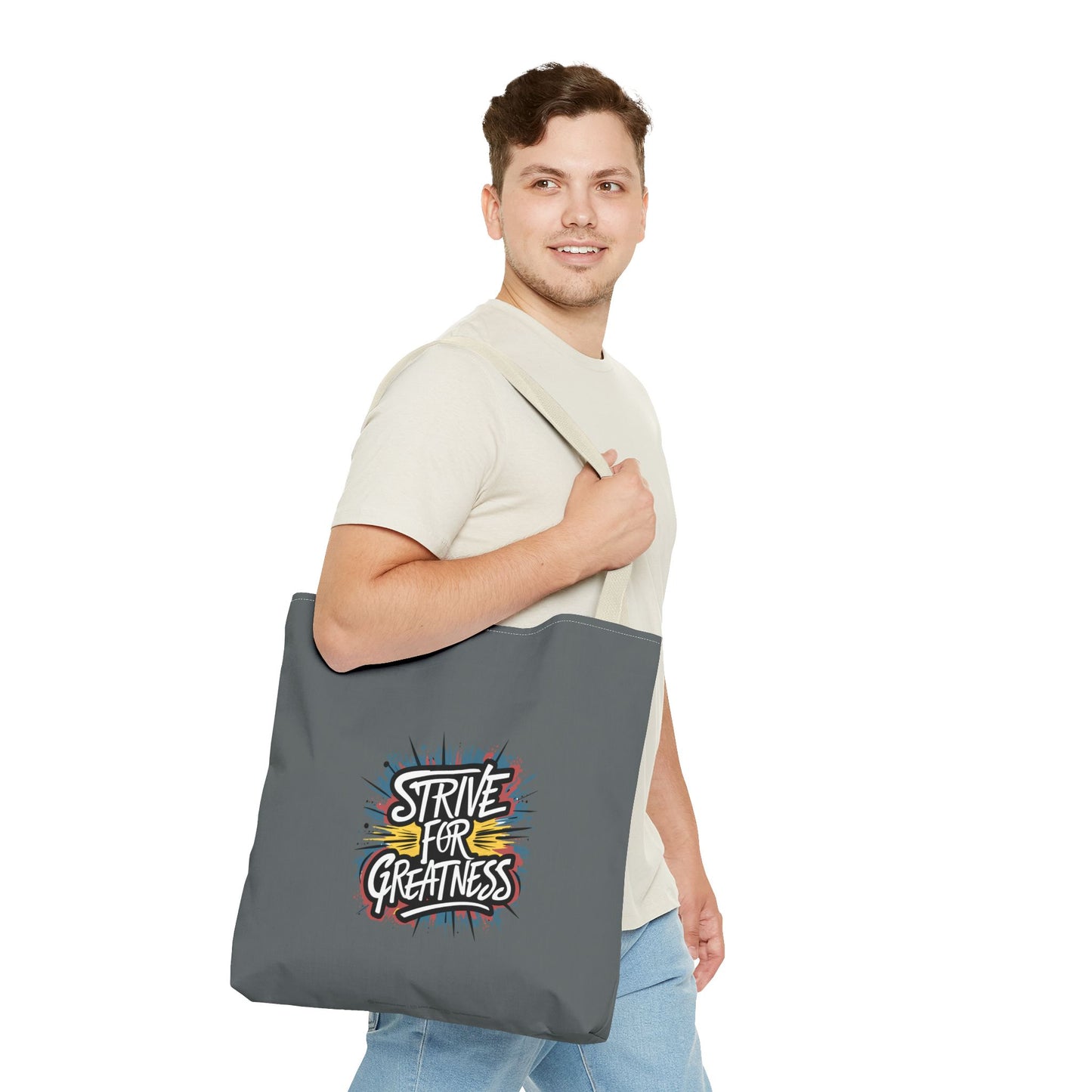 Strive For Greatness Tote Bag (AOP)