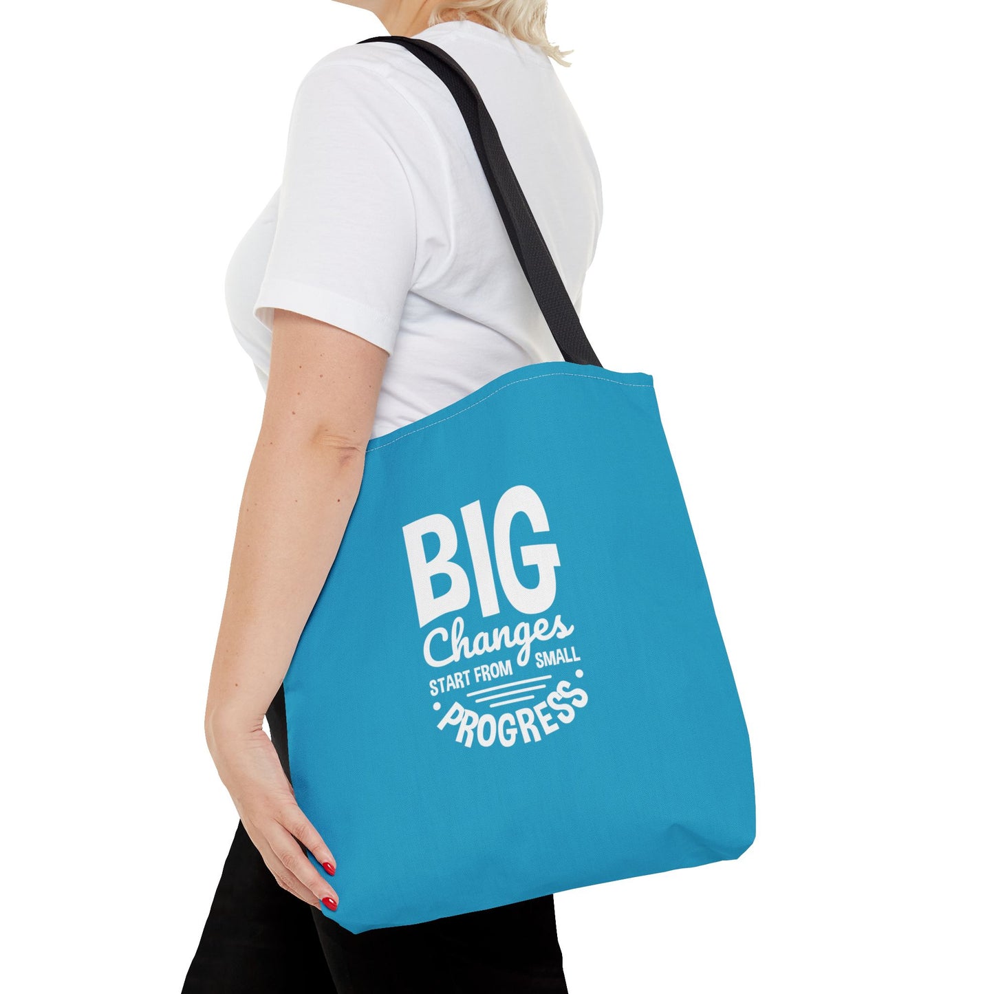 Big Changes Start From Small Progress Tote Bag (AOP)