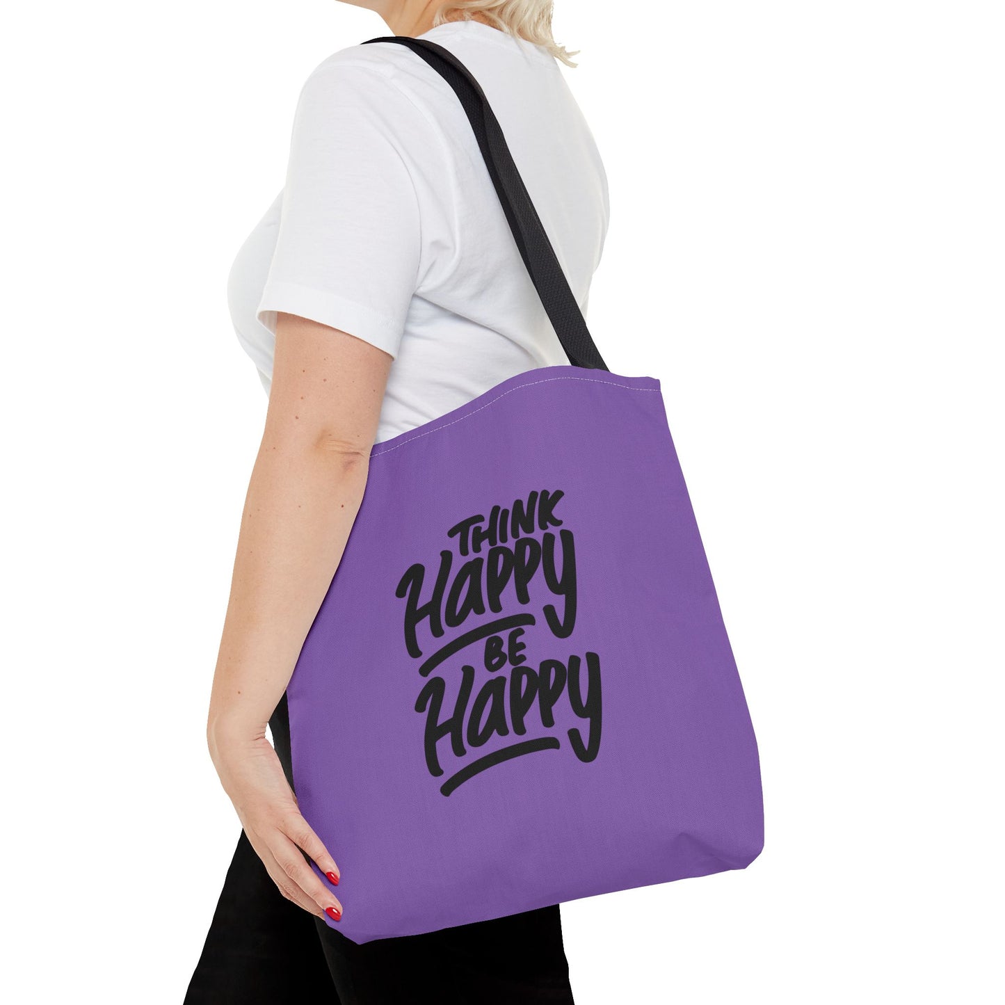 Think Happy Be Happy Tote Bag (AOP)