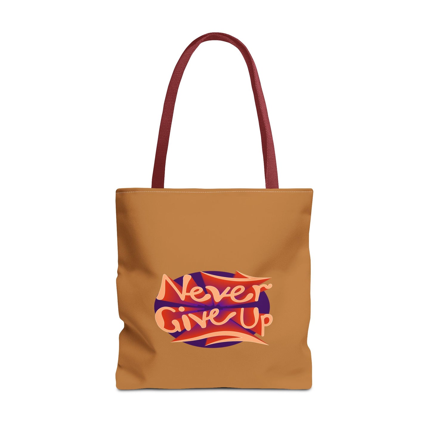 Never Give Up Tote Bag (AOP)