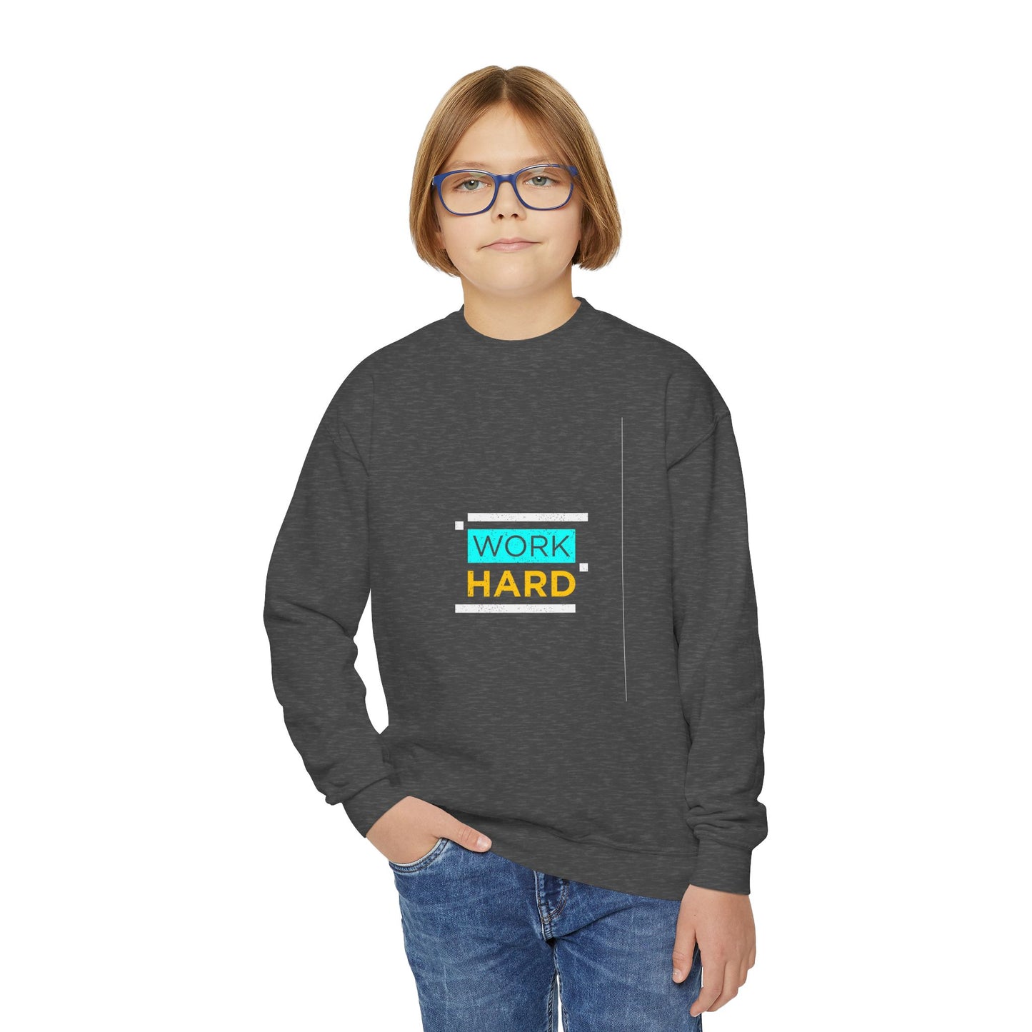 Work Hard Youth Crewneck Sweatshirt