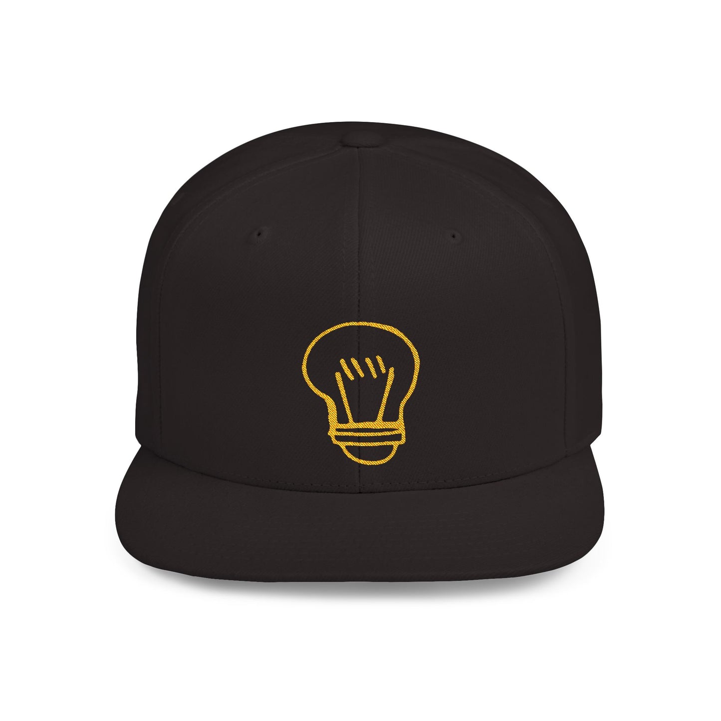 Drawing Light Bulb Flat Bill Snapback