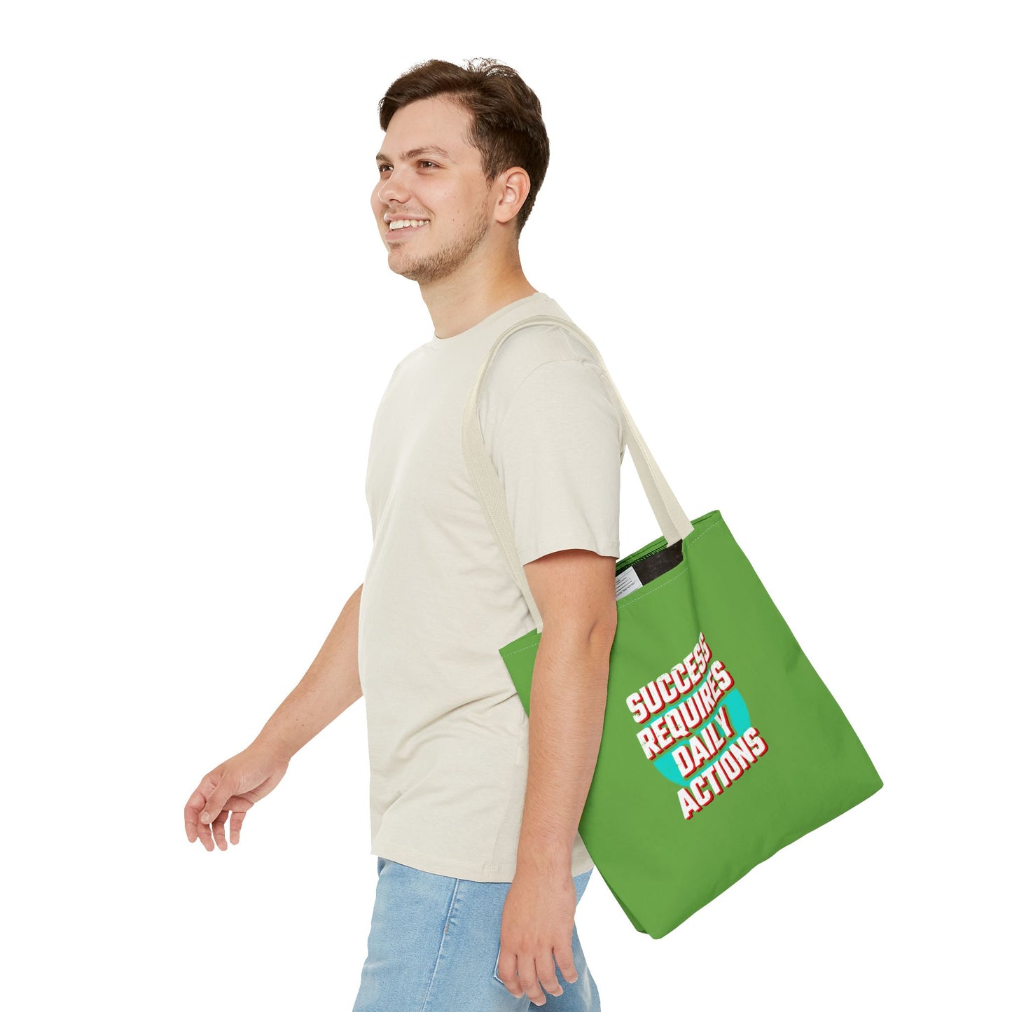 Success Requires Daily Actions Tote Bag (AOP)