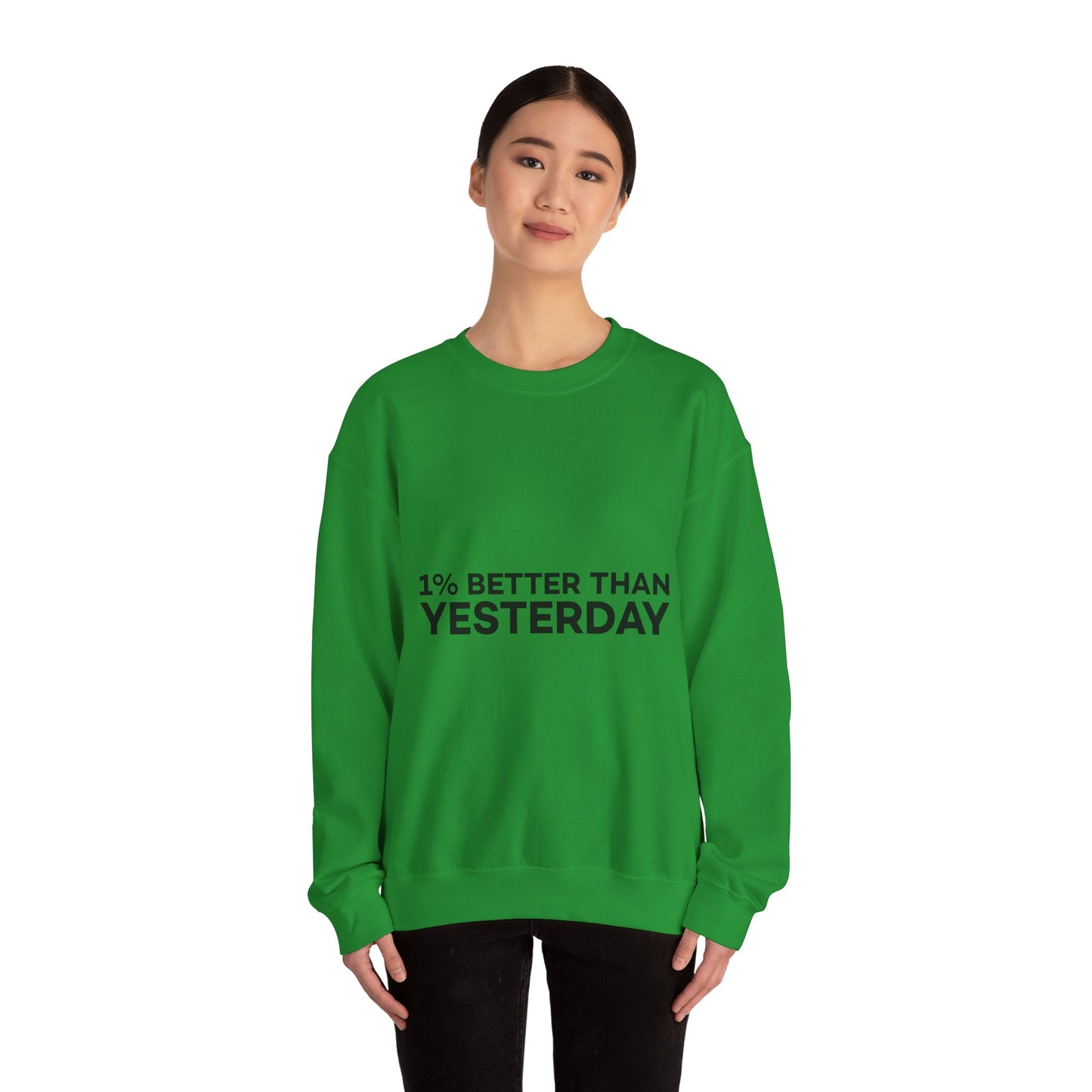 1% Better Than Yesterday Unisex Heavy Blend™ Crewneck Sweatshirt