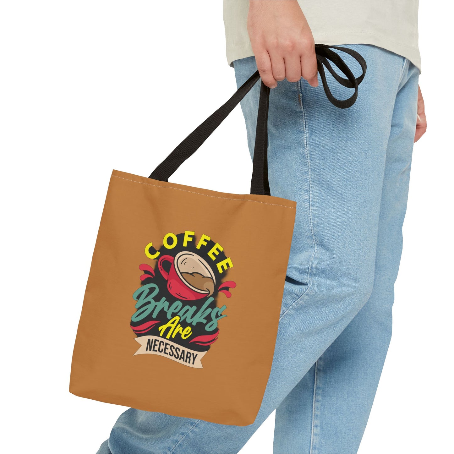Coffee Breaks Are Necessary Tote Bag (AOP)