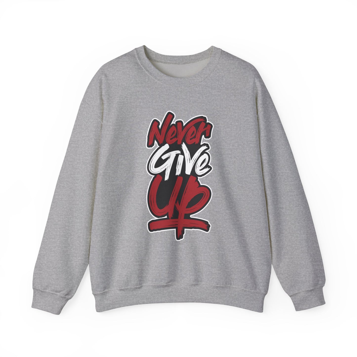 Never Give Up Unisex Heavy Blend™ Crewneck Sweatshirt