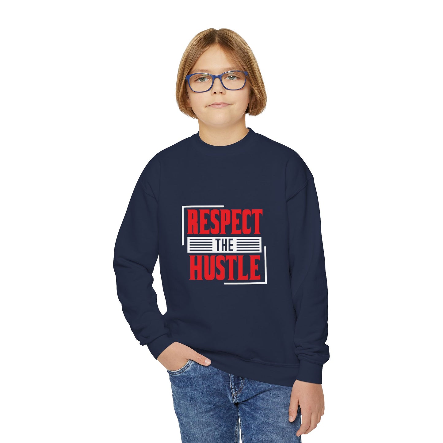Respect The Hustle Youth Crewneck Sweatshirt