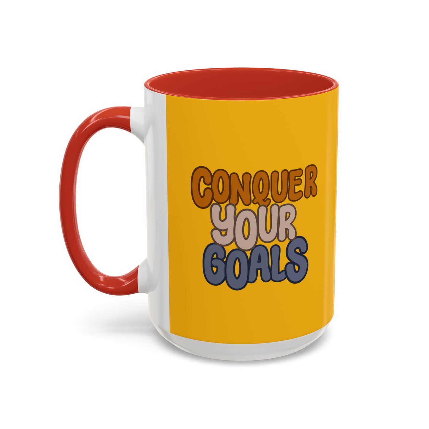Conquer Your Goals Accent Coffee Mug (11, 15oz)