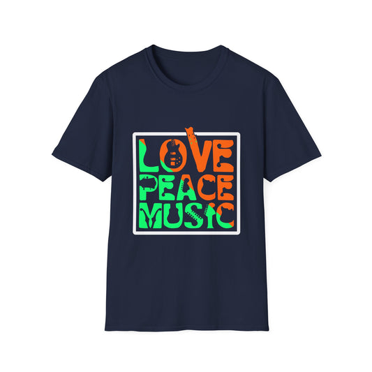 Love Peace Music Unisex Softstyle T-Shirt