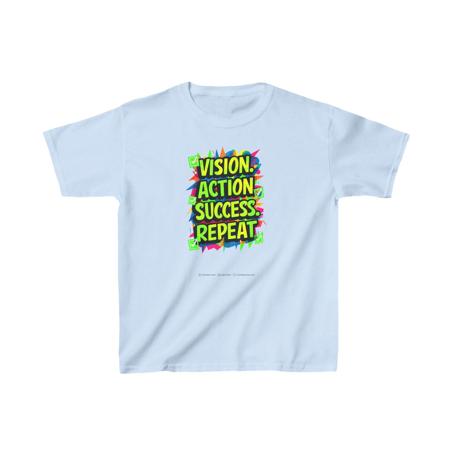 Vision Action Success Repeat Kids Heavy Cotton™ Tee