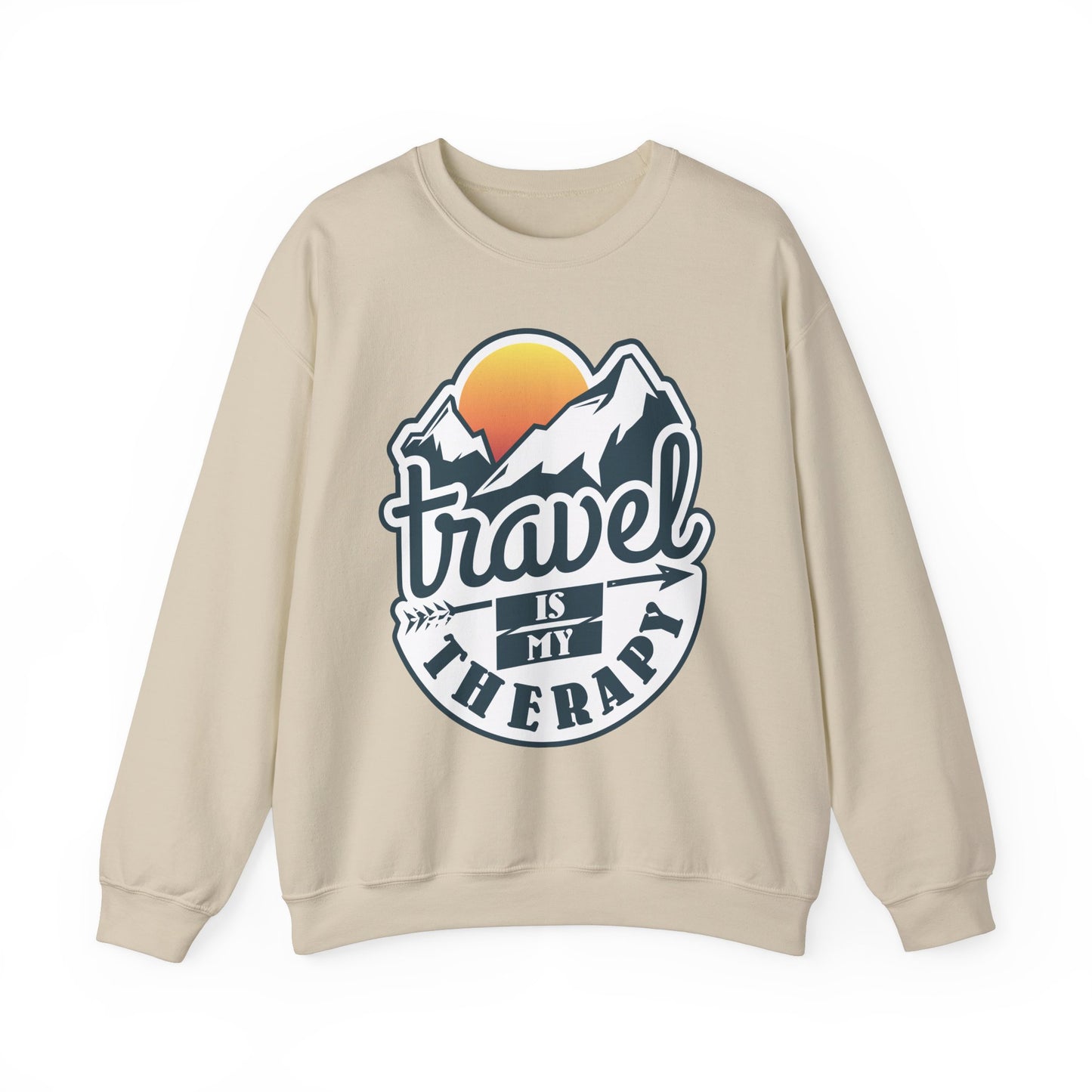 Travel Is My Therapy Unisex Heavy Blend™ Crewneck Sweatshirt