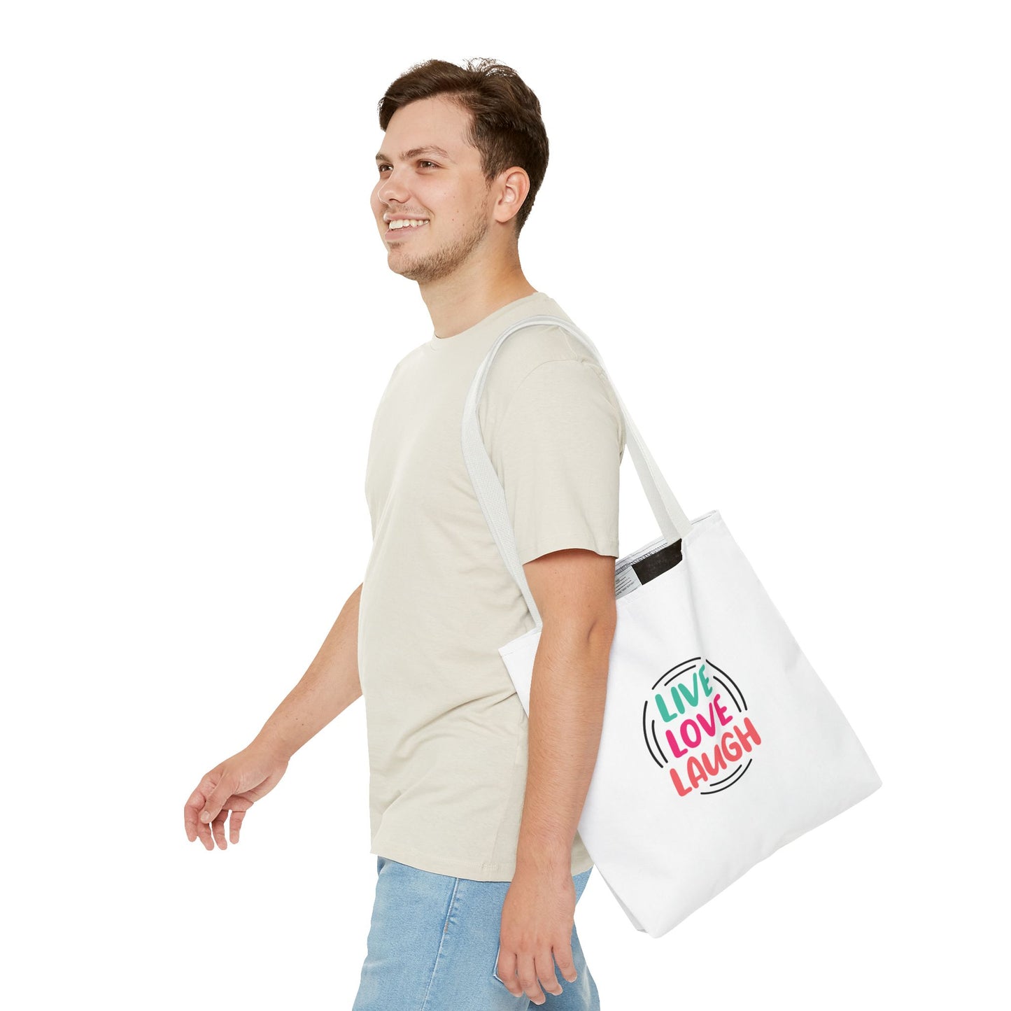 Live Love Laugh Tote Bag (AOP)