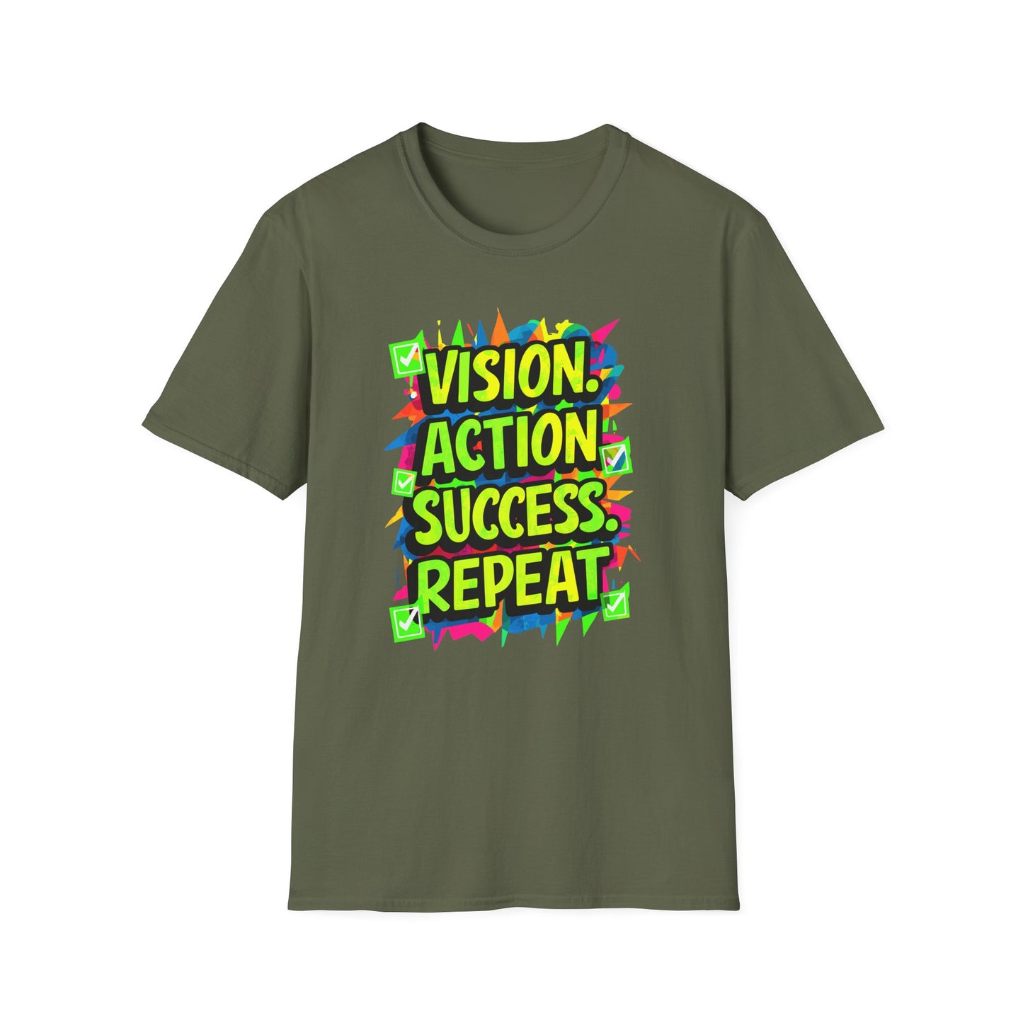 Vision Action Success Repeat Unisex Softstyle T-Shirt