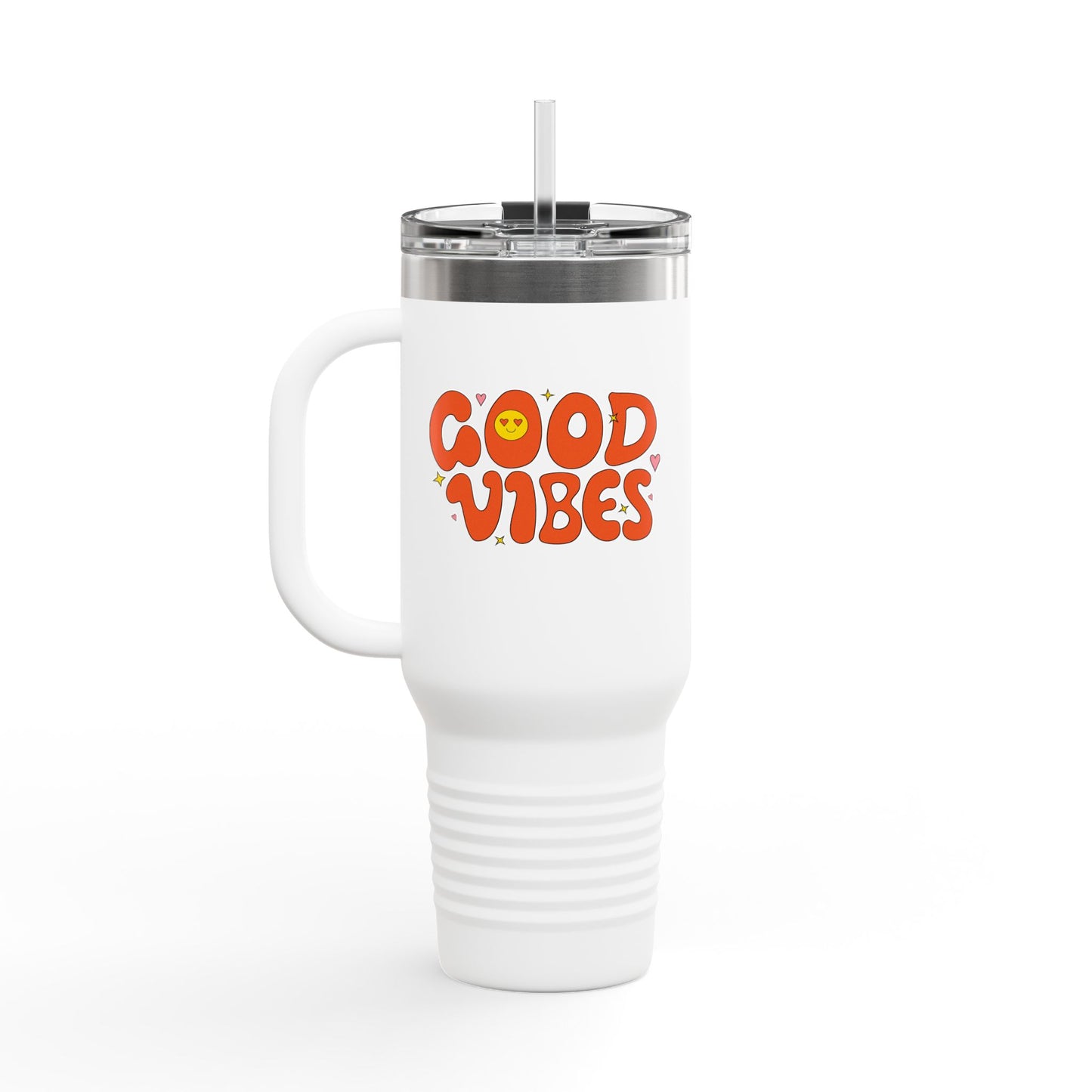 Good Vibes Insulated Travel Mug, 40oz