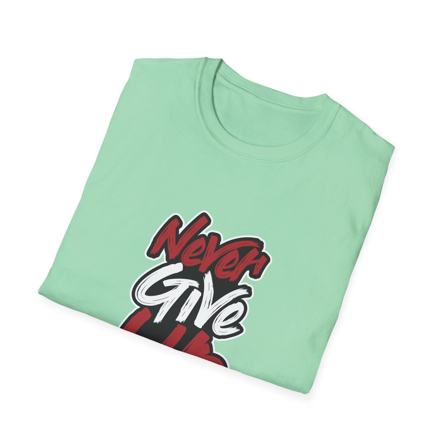 Never Give Up Unisex Softstyle T-Shirt