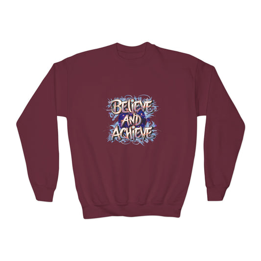 Believe And Achieve Youth Crewneck Sweatshirt