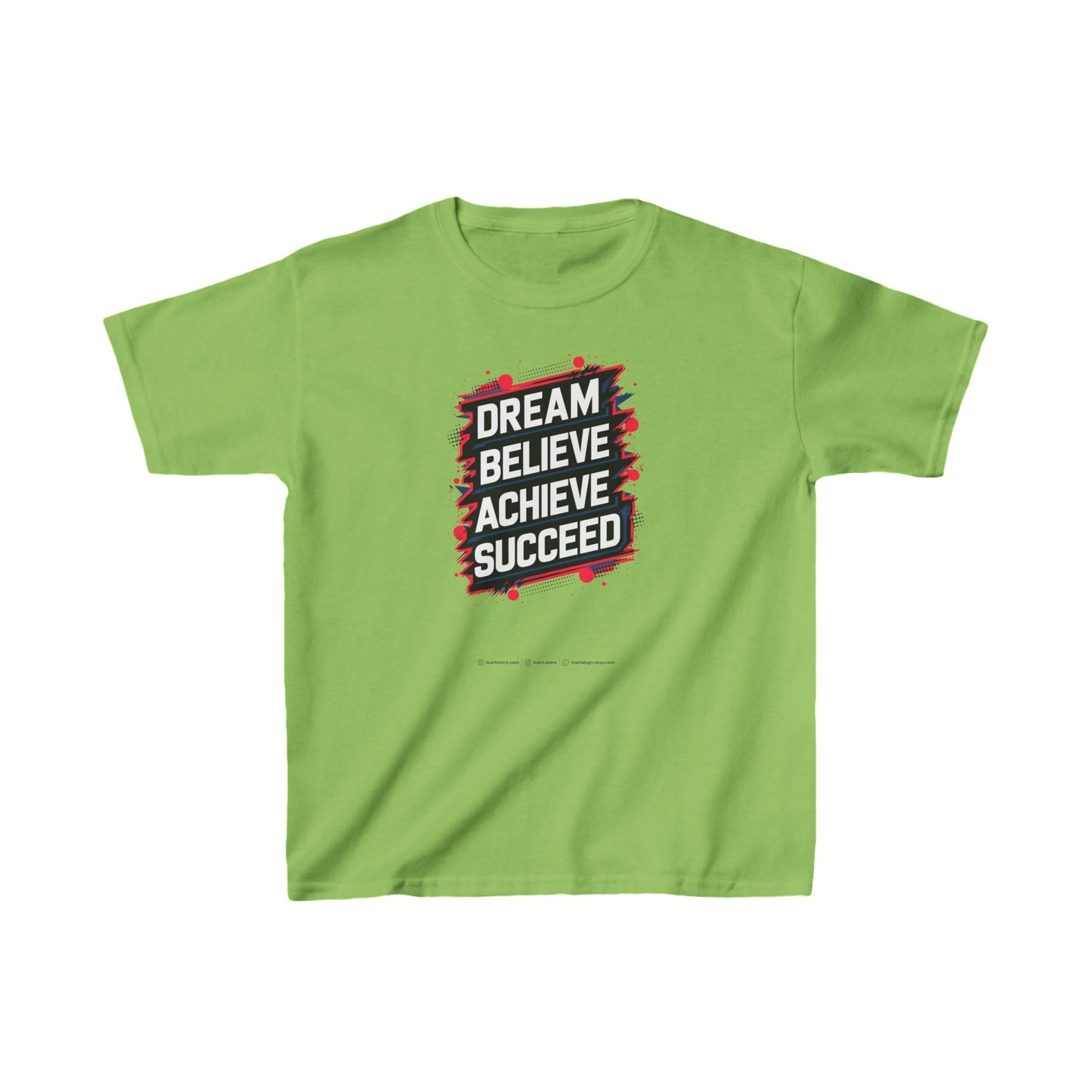 Dream Velieve Achieve Succeed Kids Heavy Cotton™ Tee