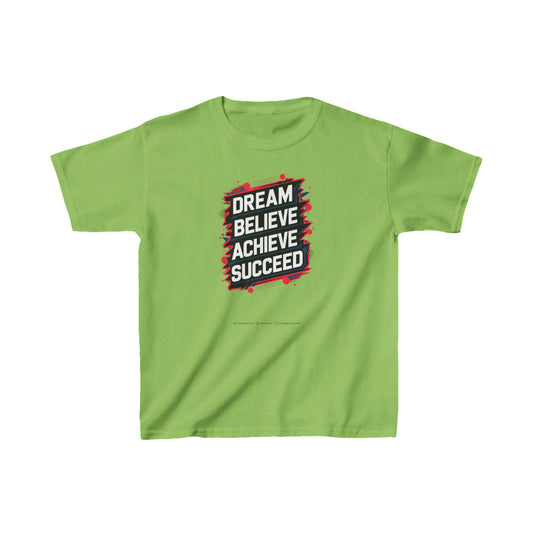 Dream Velieve Achieve Succeed Kids Heavy Cotton™ Tee