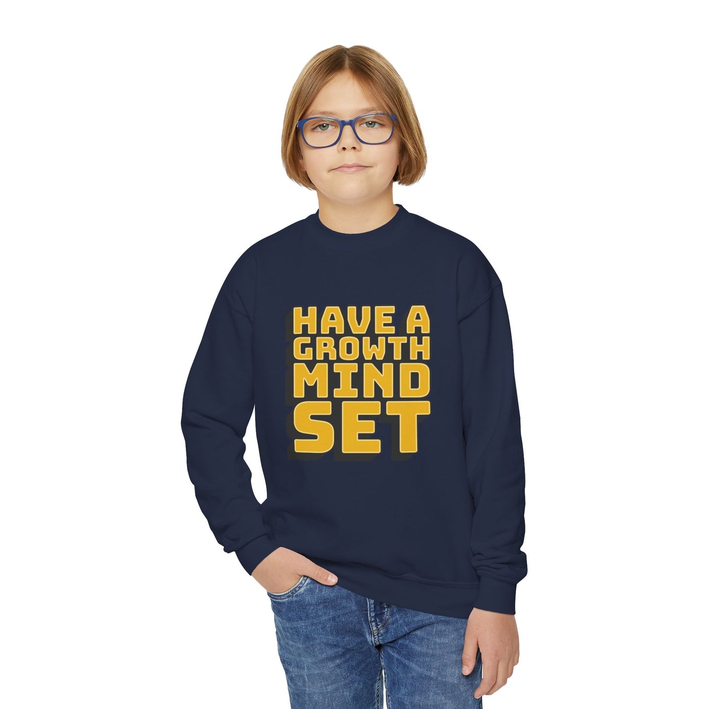 Have A Growth Mind Set Youth Crewneck Sweatshirt