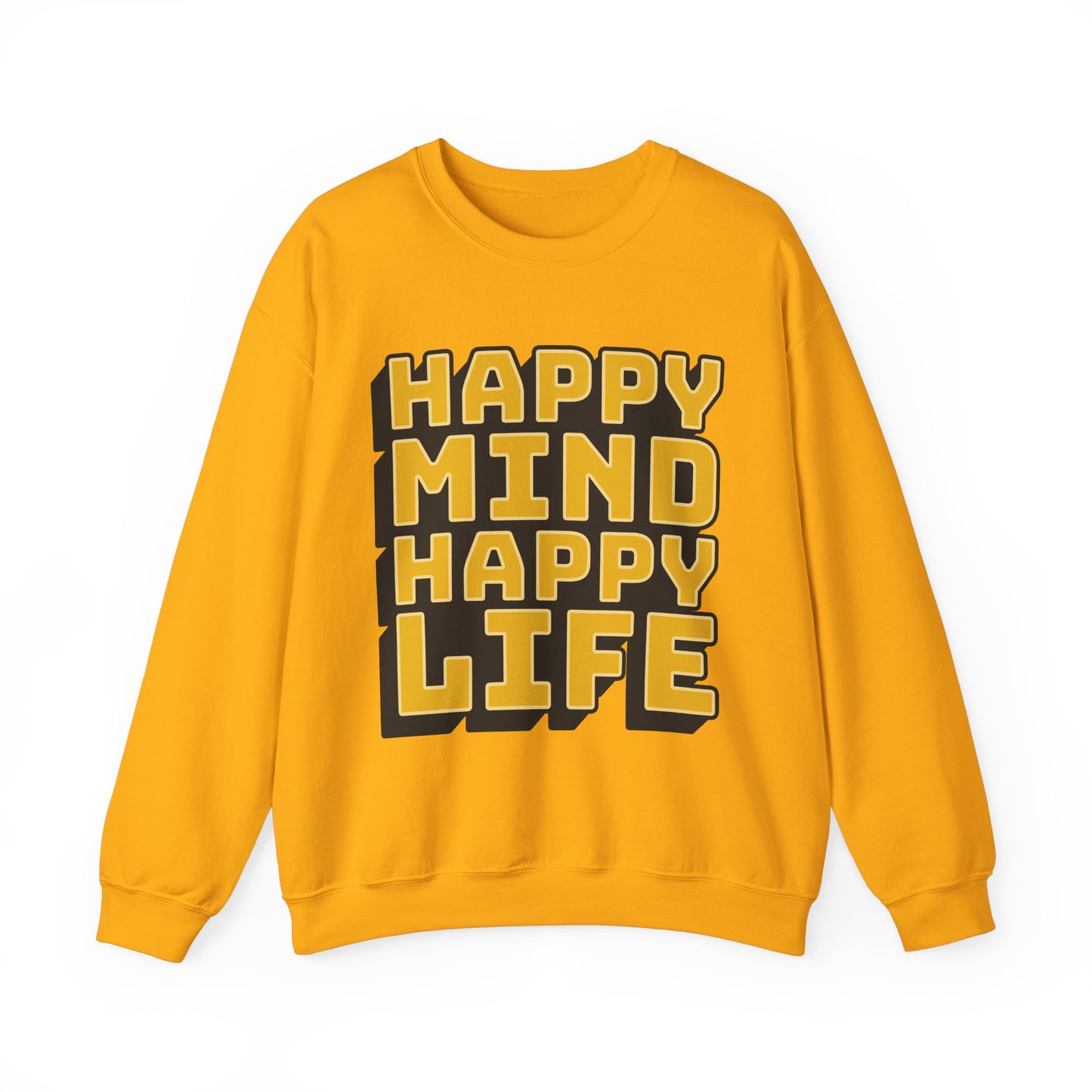 Happy Mind Happy Life Unisex Heavy Blend™ Crewneck Sweatshirt