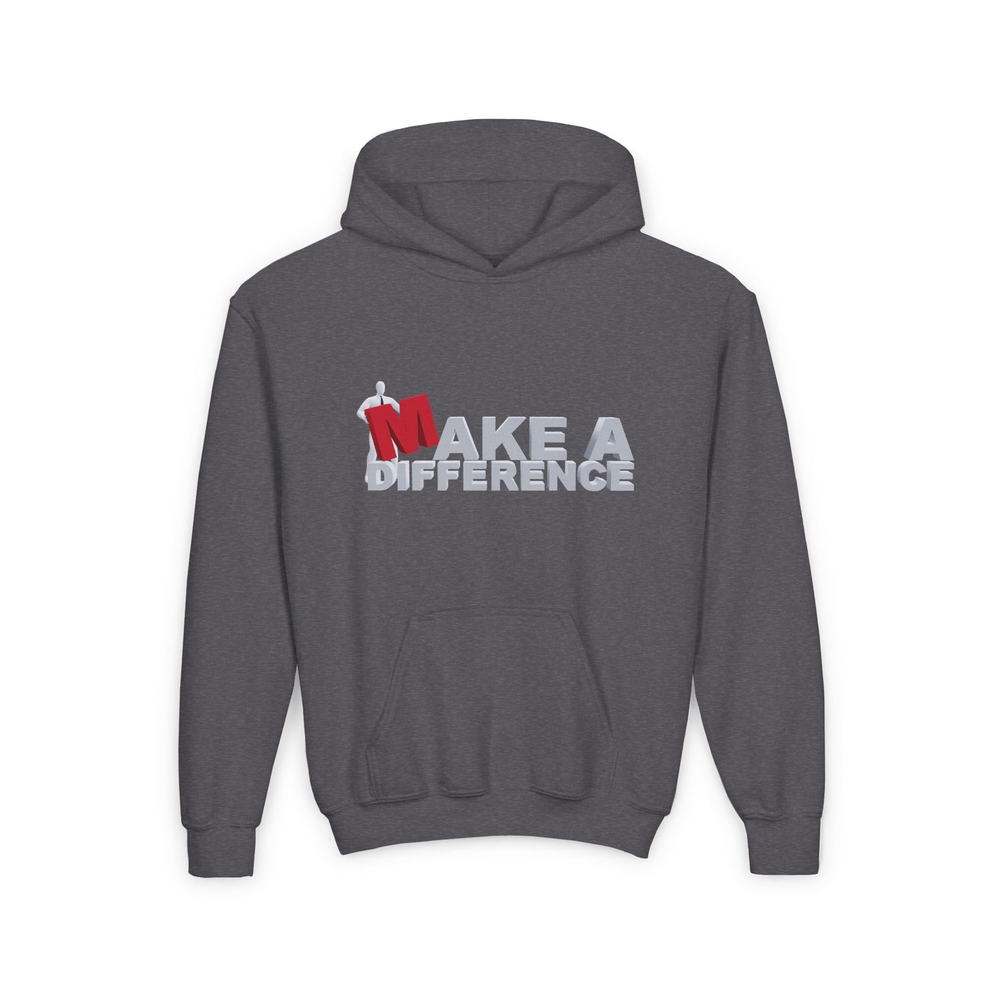Make A Difference Youth Heavy Blend Hooded Sweatshirt