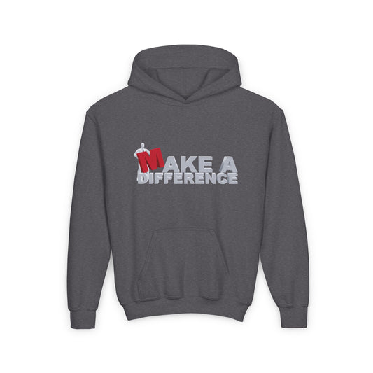 Make A Difference Youth Heavy Blend Hooded Sweatshirt