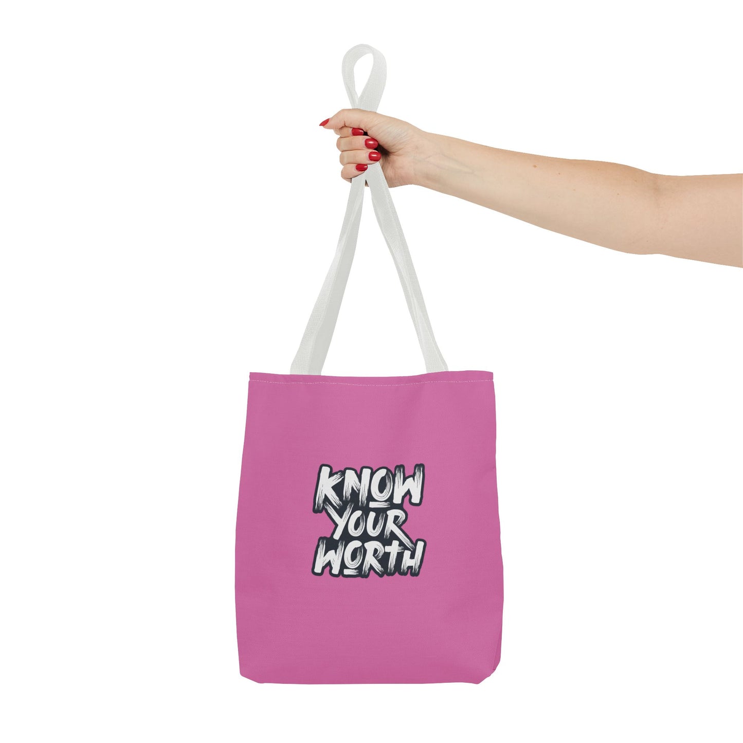 Know Your Worth Tote Bag (AOP)