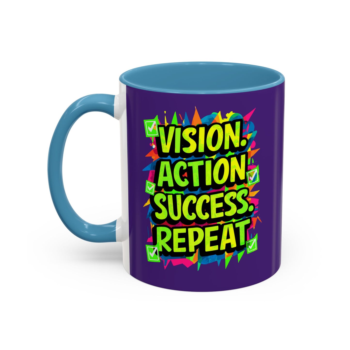 Vision Action Success Repeat Accent Coffee Mug (11, 15oz)