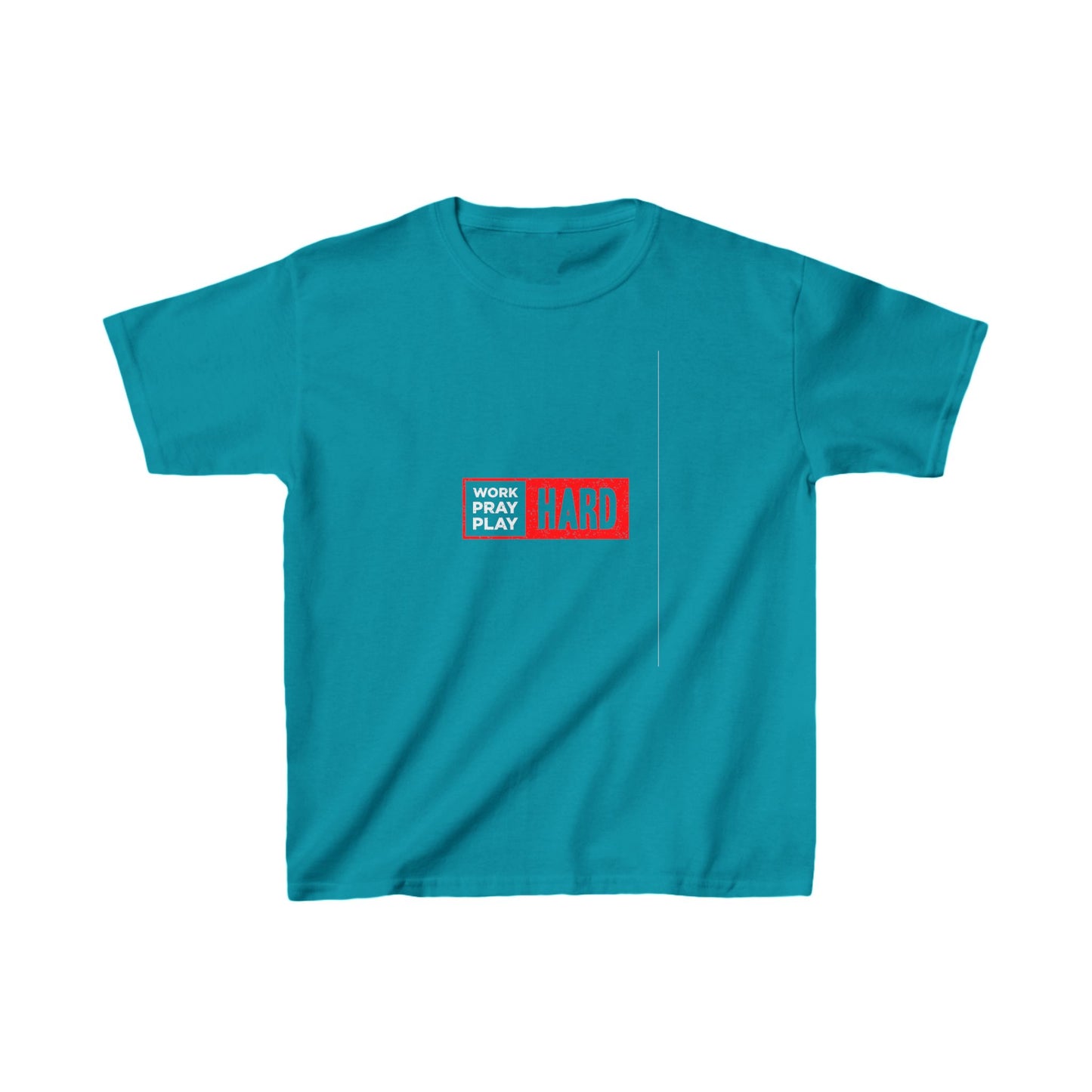 Work Hard Pray Hard Play Hard Kids Heavy Cotton™ Tee