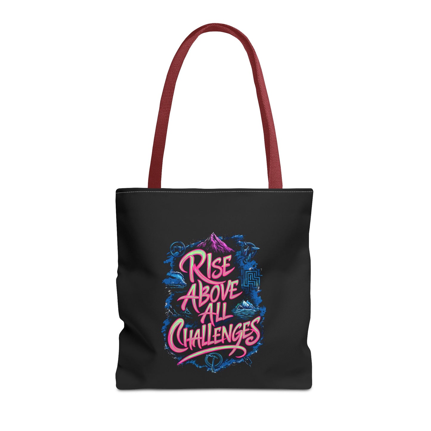 Rise Above All Challenges Tote Bag (AOP)