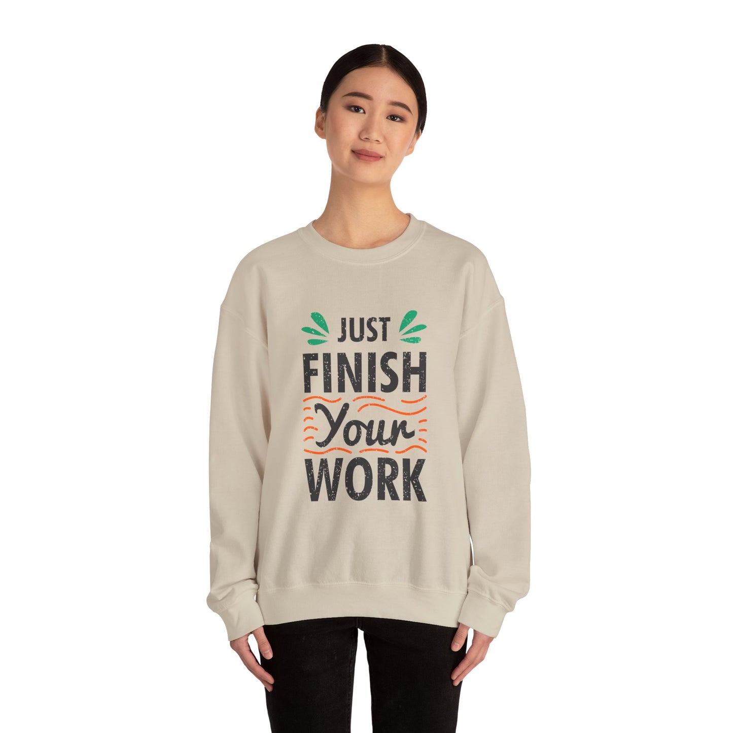 Just Finish Your Work Unisex Heavy Blend™ Crewneck Sweatshirt