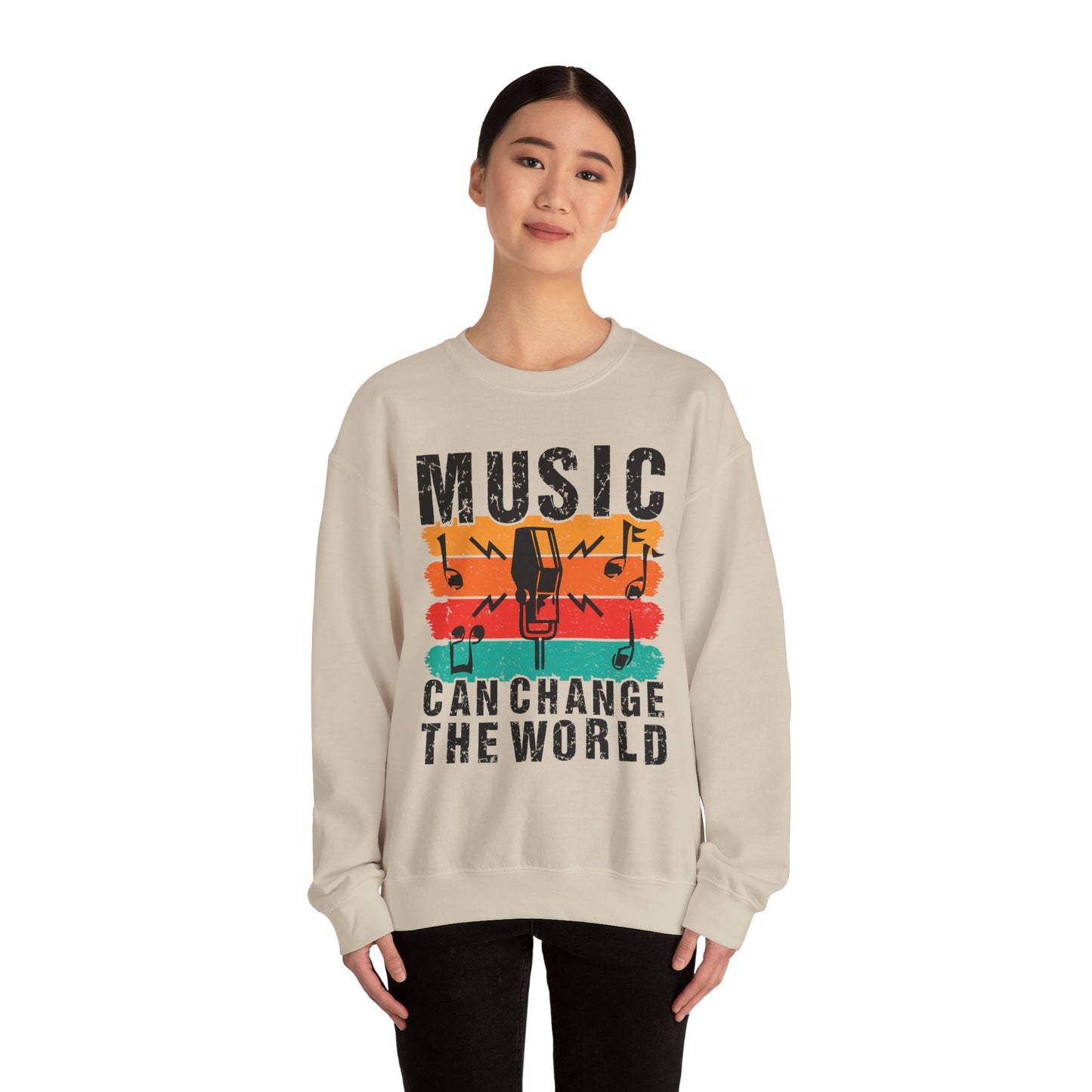 Music Can Change The World Unisex Heavy Blend™ Crewneck Sweatshirt