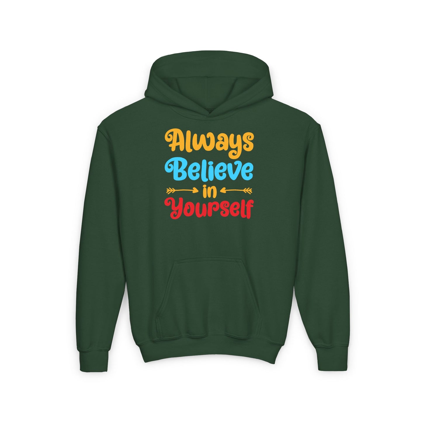 Always Believe In Yourself Youth Heavy Blend Hooded Sweatshirt