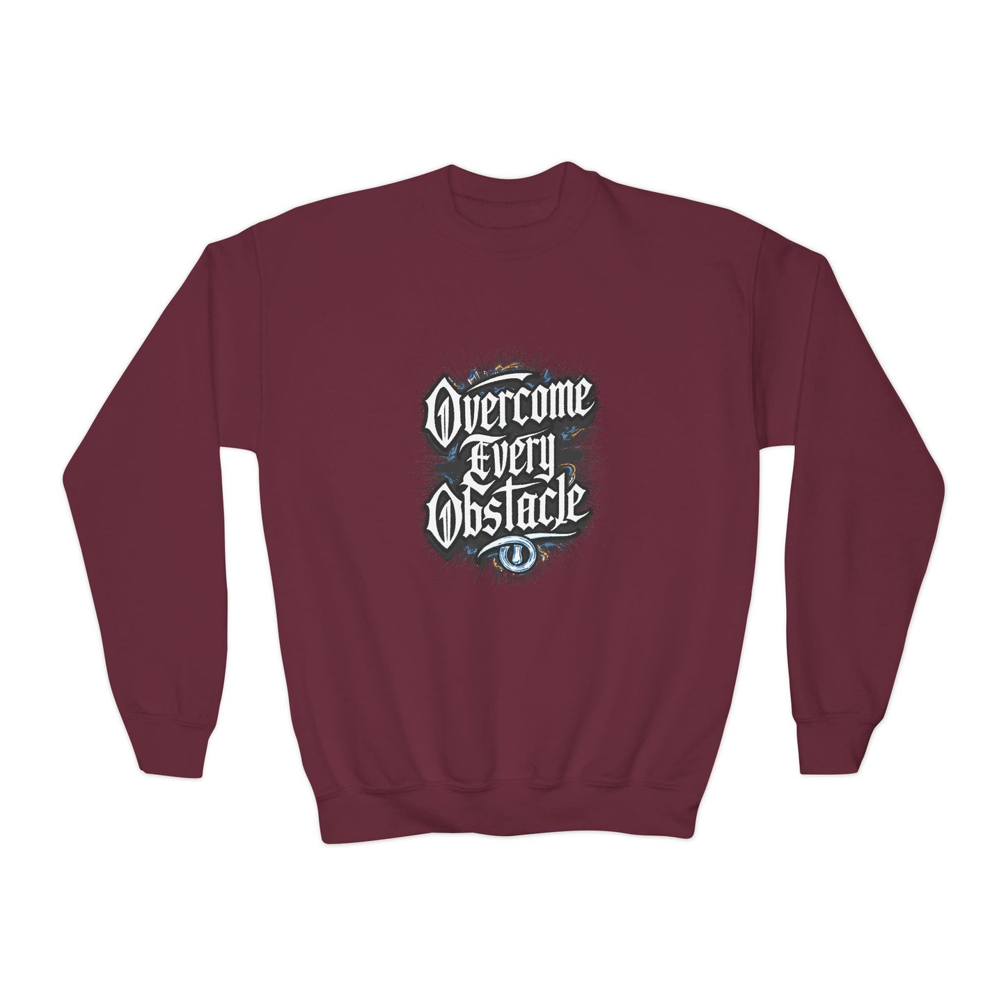 Overcome Every Obstacle Youth Crewneck Sweatshirt