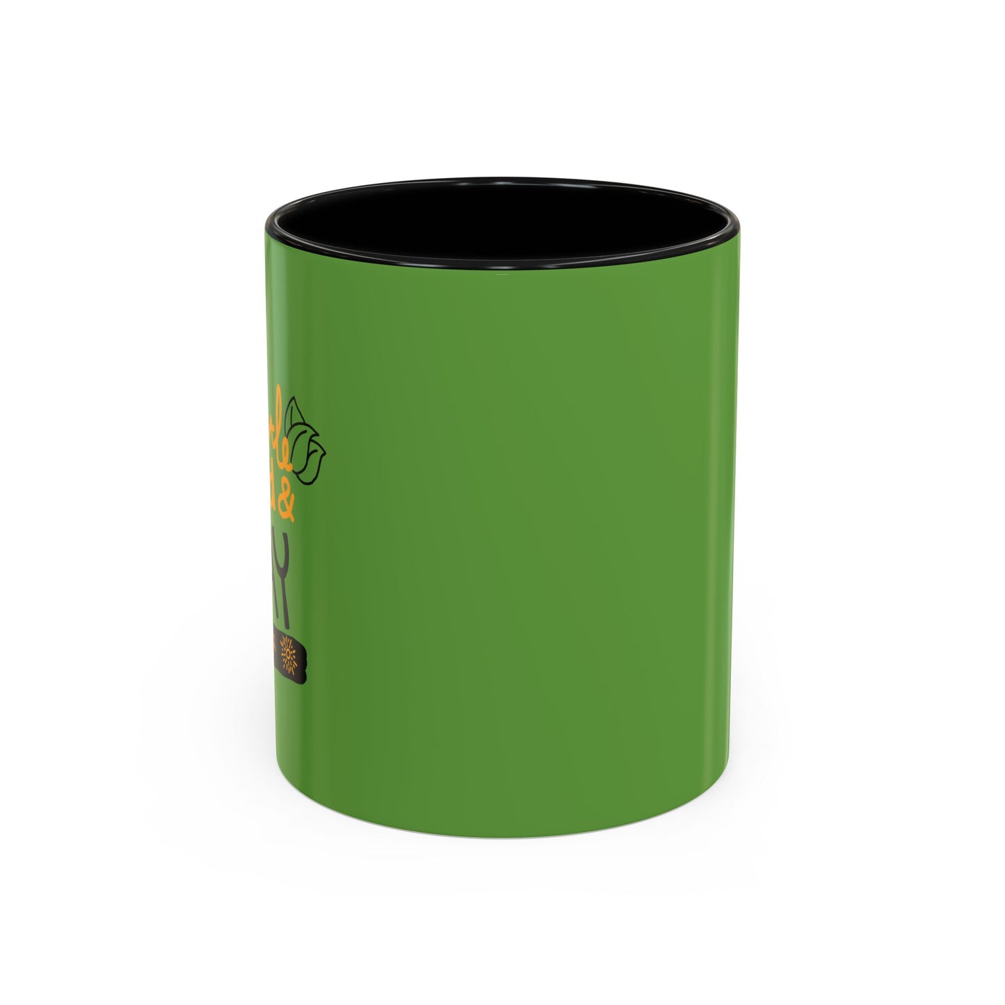 Hustle Hard And Pray Harder Accent Coffee Mug (11, 15oz)