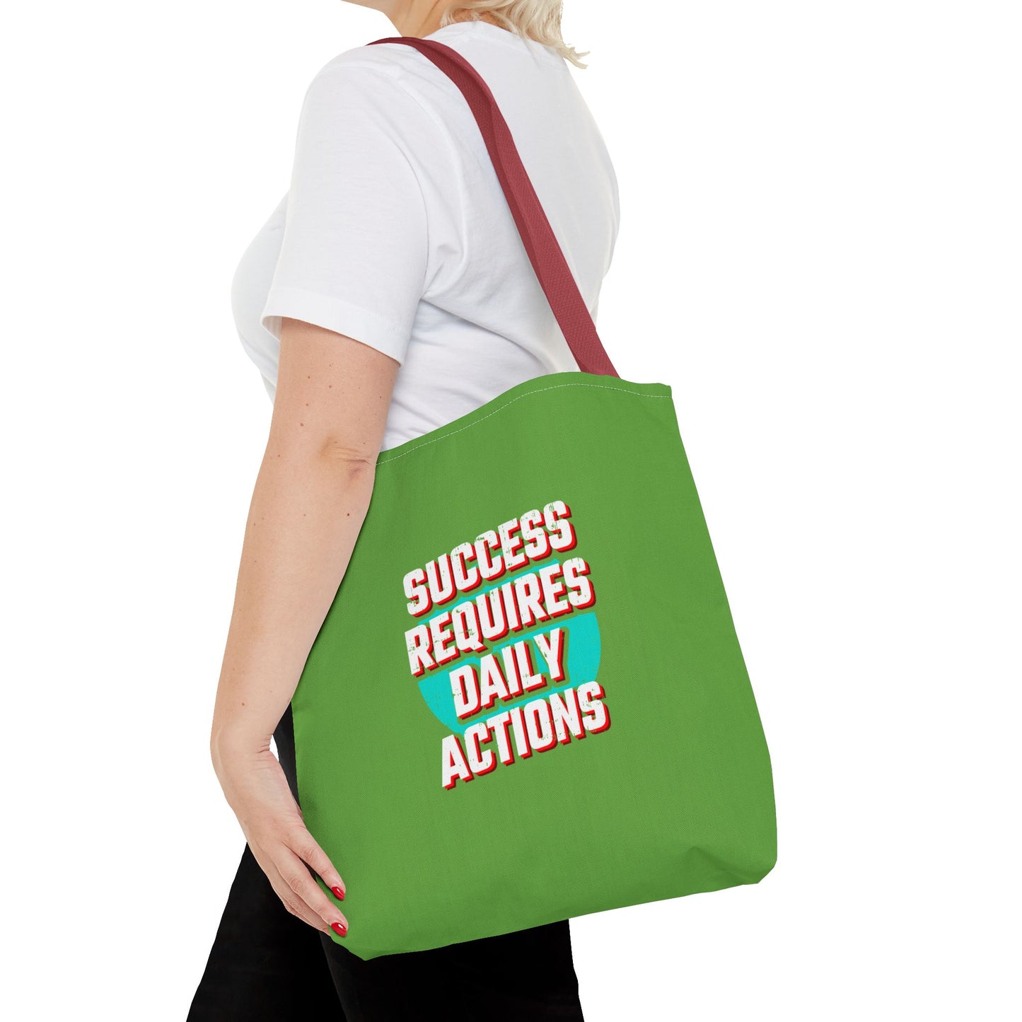 Success Requires Daily Actions Tote Bag (AOP)