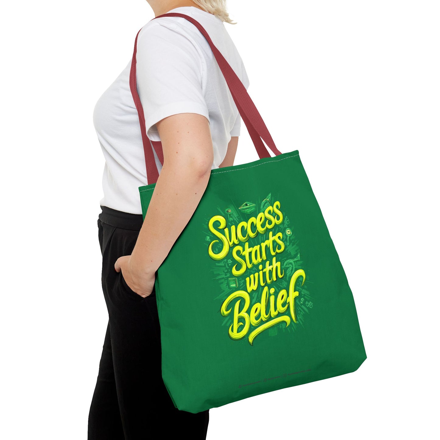 Success Starts With Belief Tote Bag (AOP)