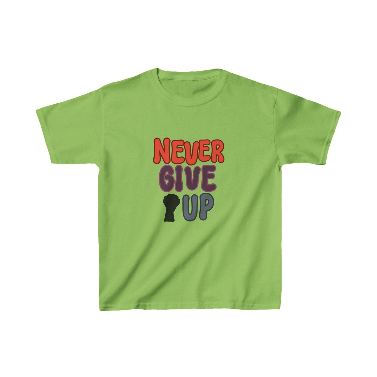 Never Give Up Kids Heavy Cotton™ Tee