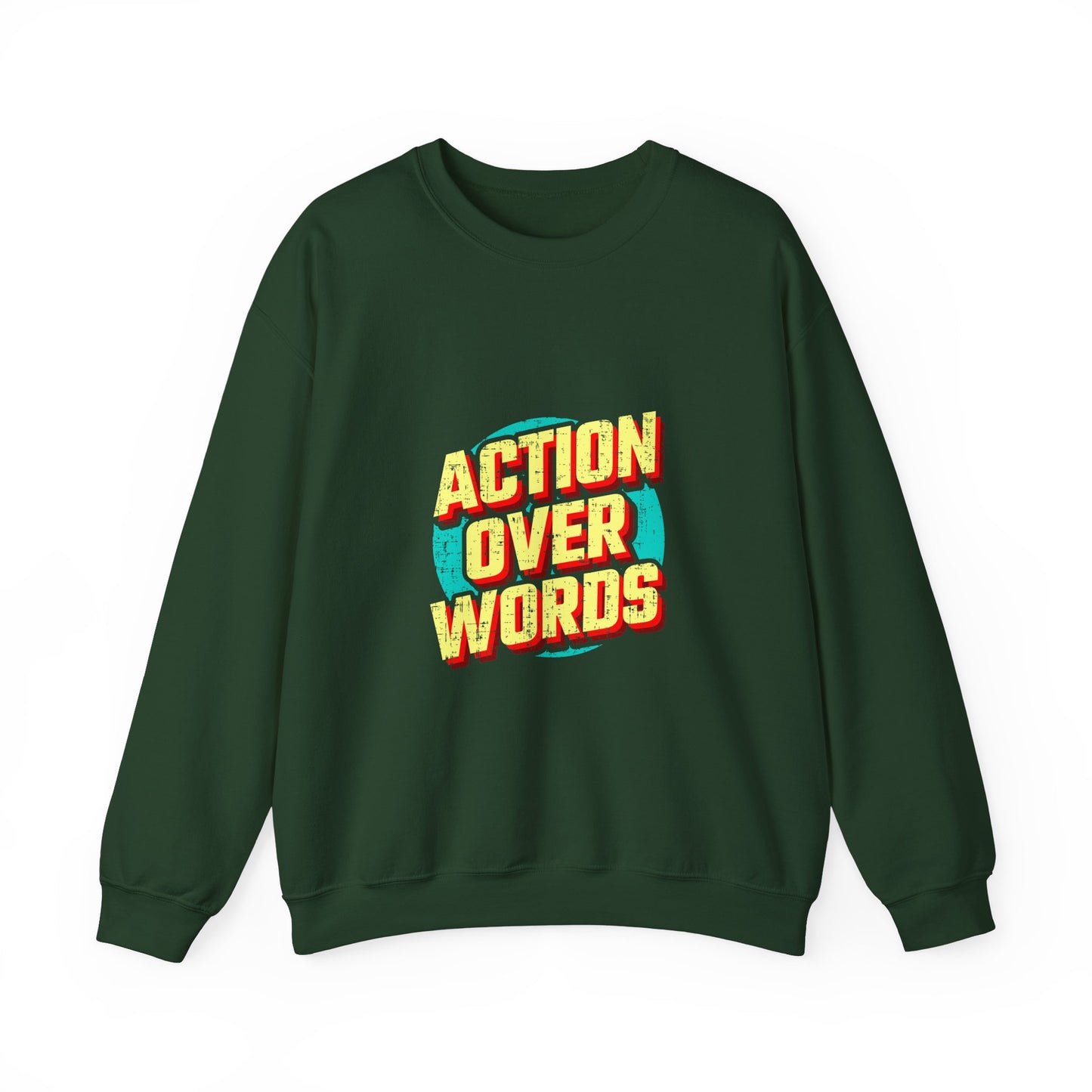 Action Over Words Unisex Heavy Blend™ Crewneck Sweatshirt