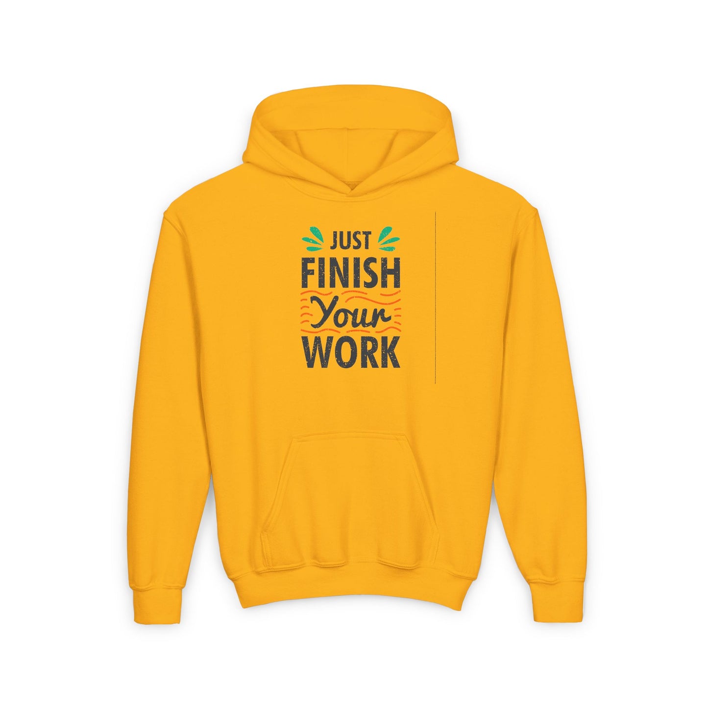 Just Finish Your Work Youth Heavy Blend Hooded Sweatshirt